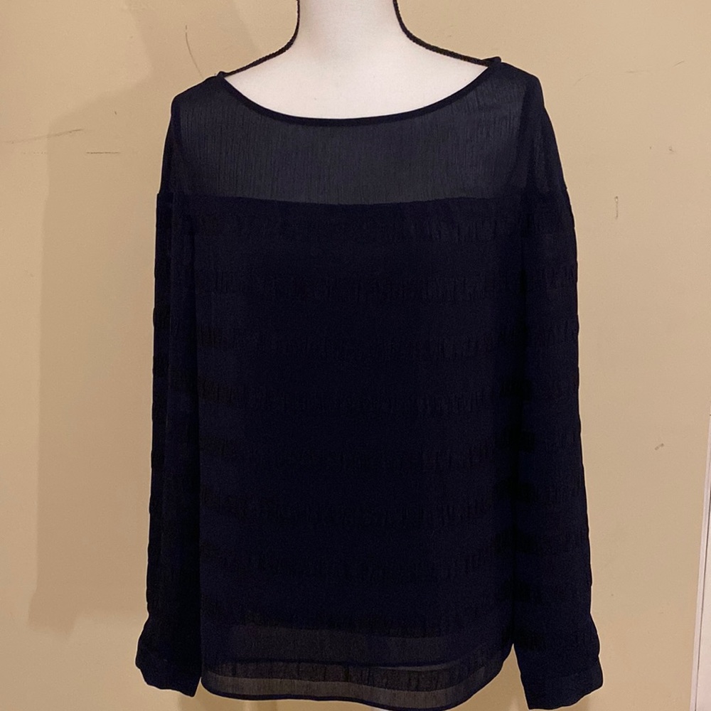 ❤️Banana Republic sheer/lined blue top -NWT Size M